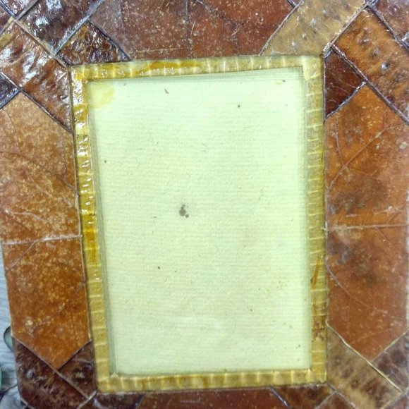 Vintage Dry Leaf Photo Frame Tabletop Boho Ornament Free Stand Display Décor - Picture 13 of 16